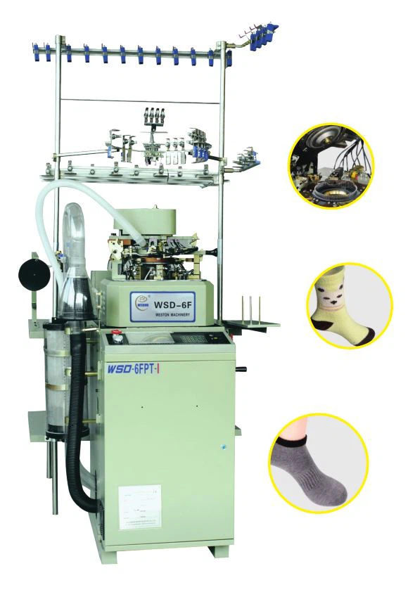 전산화 된 일반 및 테리 듀얼 기능 양말 뜨개질 기계